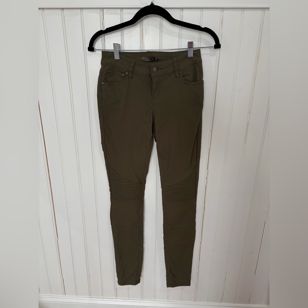 Prana Brenna Moto Pants Olive Green sz 2 - Picture 2 of 8